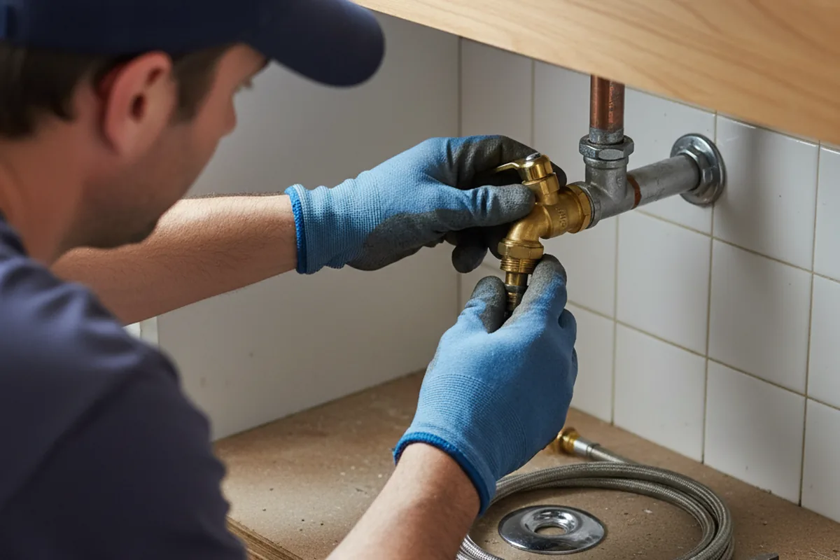 Shutoff valve and fitting work during Well Pump Repair in Elk City